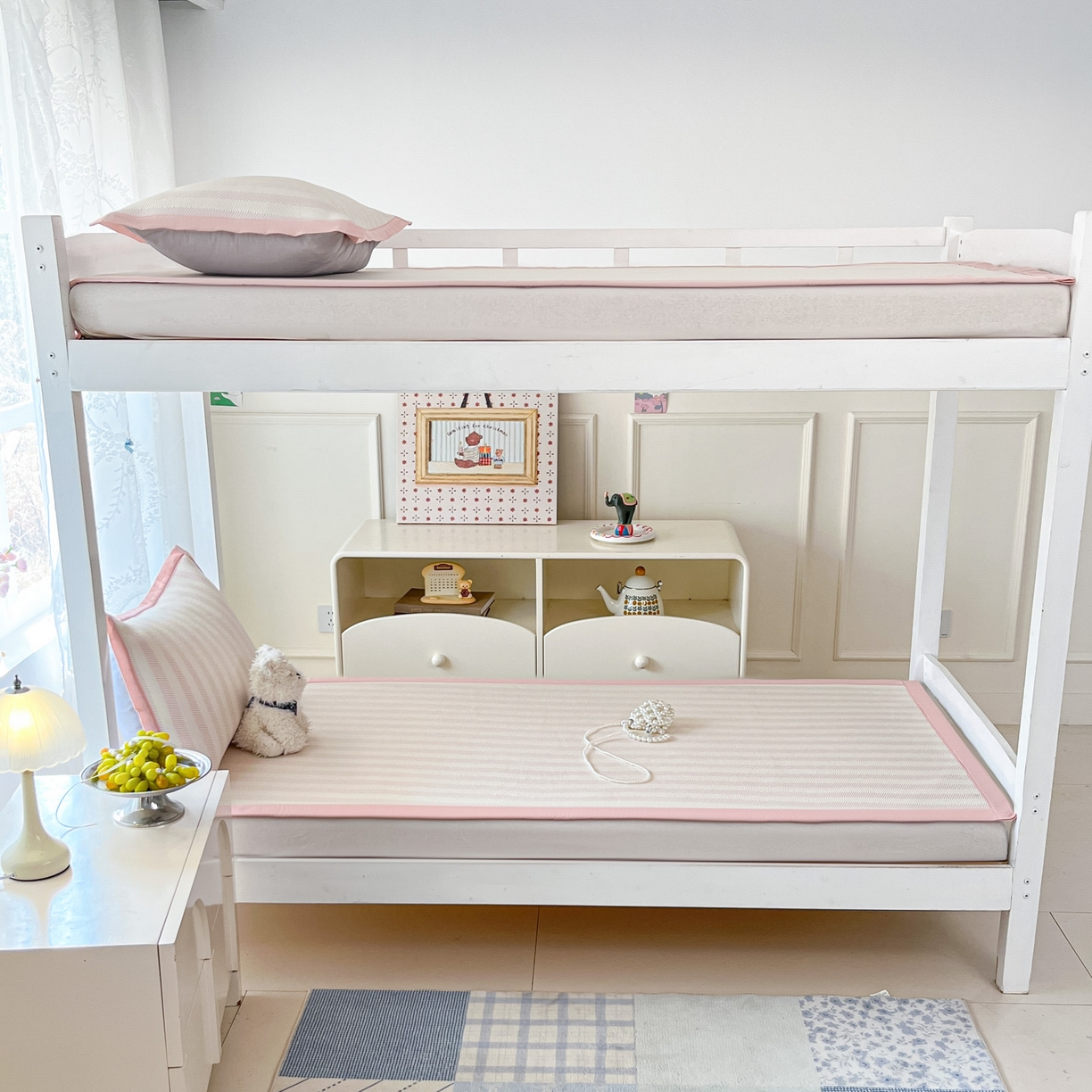 91家纺网 家纺一手货源 找家纺 川悦生活 2026新款凉感凉豆豆学生宿舍软席 甜心-奶粉