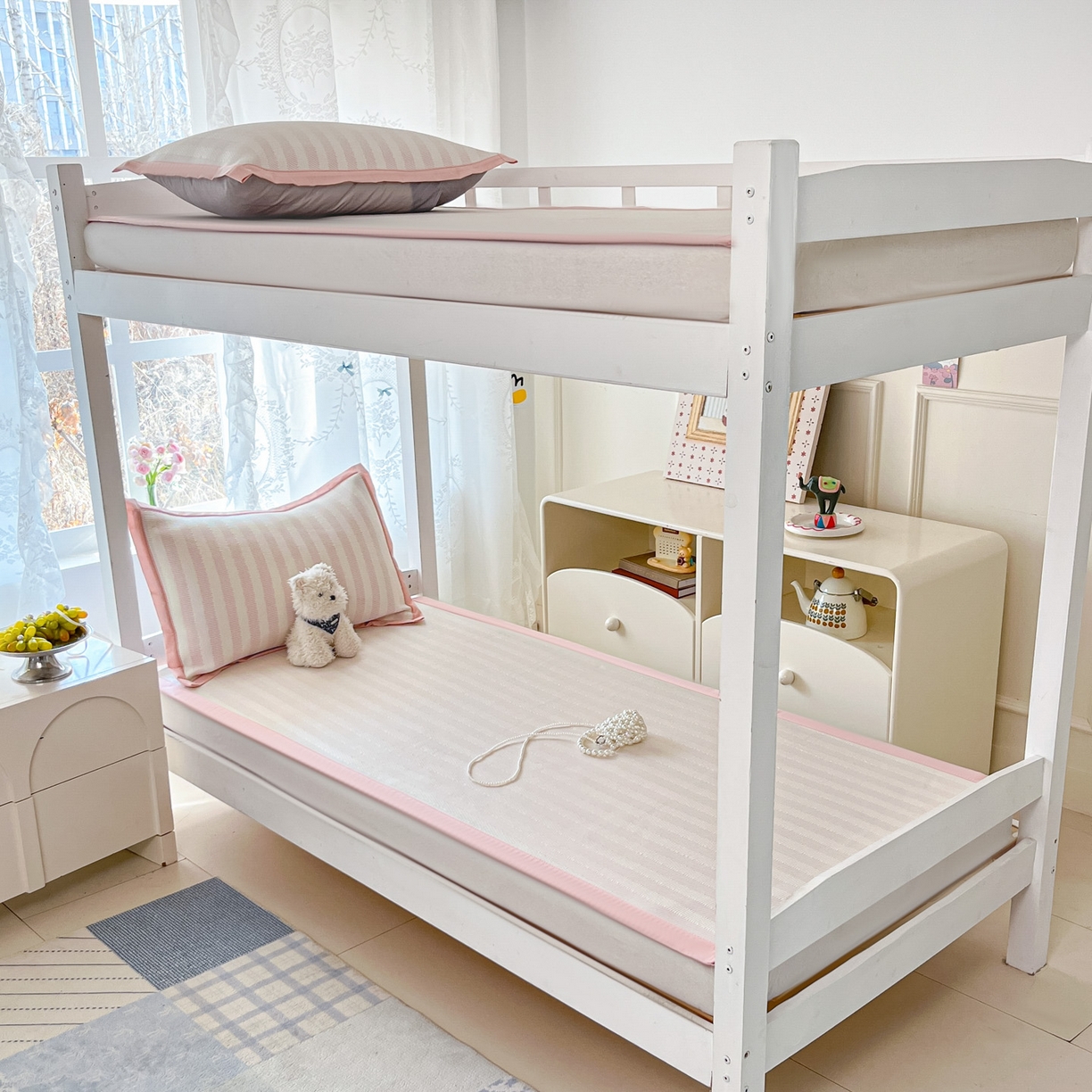 91家纺网 家纺一手货源 找家纺 川悦生活 2026新款凉感凉豆豆学生宿舍软席 甜心-奶粉