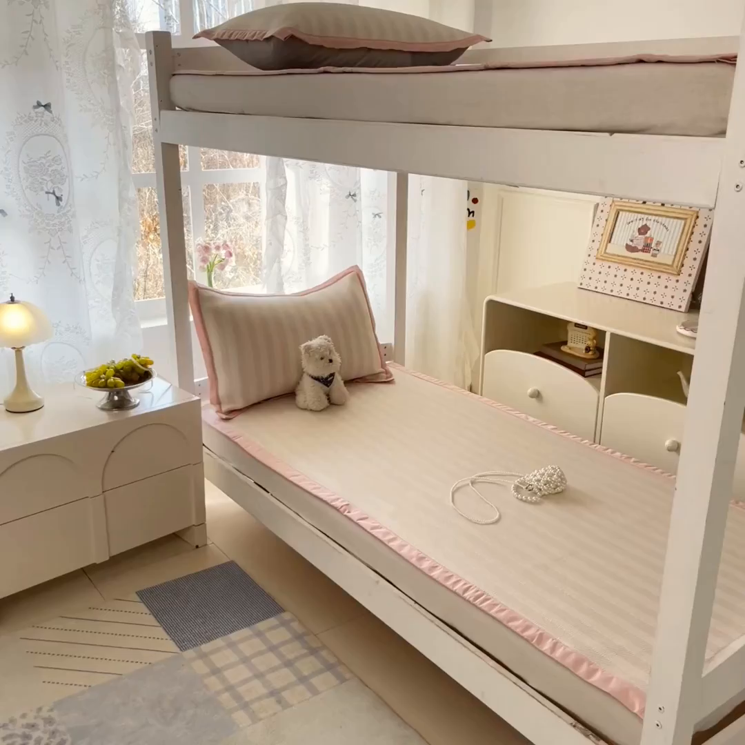 91家纺网 家纺一手货源 找家纺 川悦生活 2026新款凉感凉豆豆学生宿舍软席 甜心-奶粉