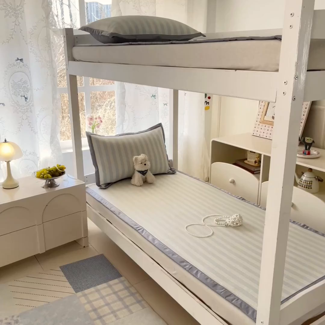 91家纺网 家纺一手货源 找家纺 川悦生活 2026新款凉感凉豆豆学生宿舍软席 甜心-水蓝