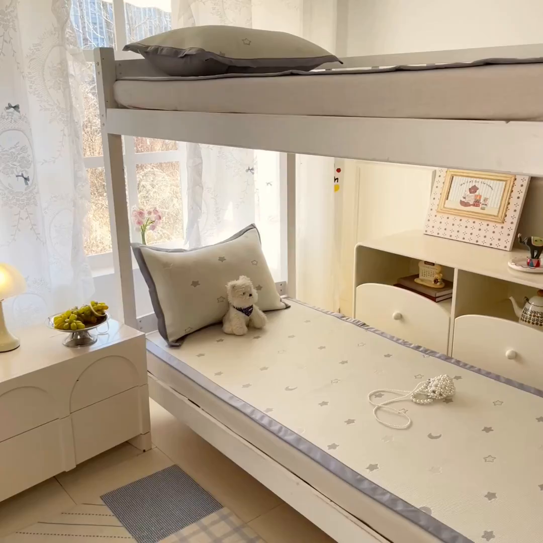 91家纺网 家纺一手货源 找家纺 川悦生活 2026新款凉感凉豆豆学生宿舍软席 奶油星月