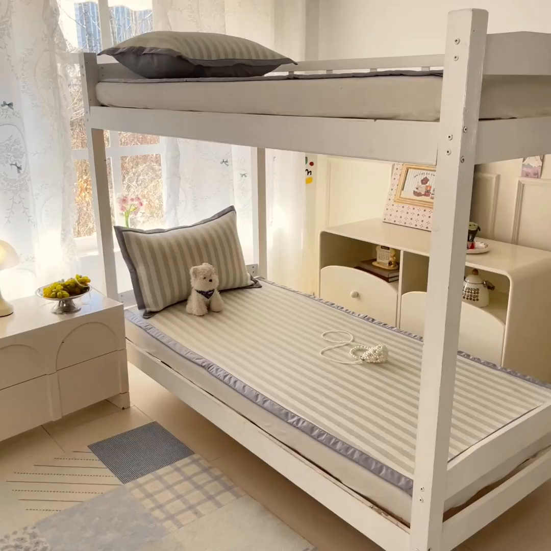 91家纺网 家纺一手货源 找家纺 川悦生活 2026新款凉感凉豆豆学生宿舍软席 甜心-月灰