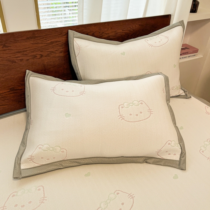 91家纺网 家纺一手货源 找家纺 （总）川悦生活 2026新款PE凉感提花豆豆席平铺款三件套