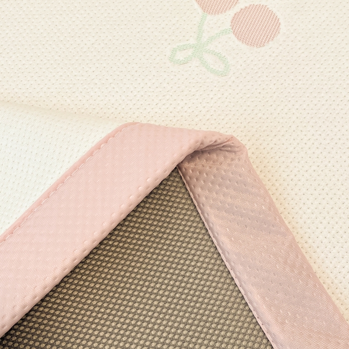 91家纺网 家纺一手货源 找家纺 川悦生活 2026新款PE凉感提花豆豆席平铺款三件套 樱桃果塔