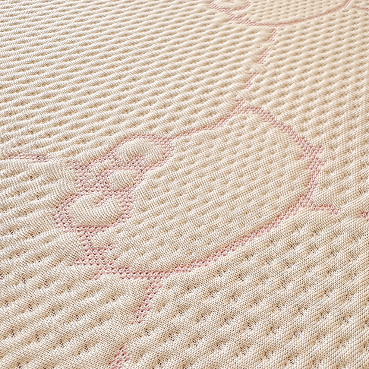 91家纺网 家纺一手货源 找家纺 川悦生活 2026新款PE凉感提花豆豆席平铺款三件套 甜心奶猫