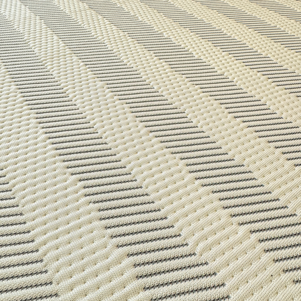 91家纺网 家纺一手货源 找家纺 川悦生活 2026新款PE凉感提花豆豆席平铺款三件套 甜心-月灰