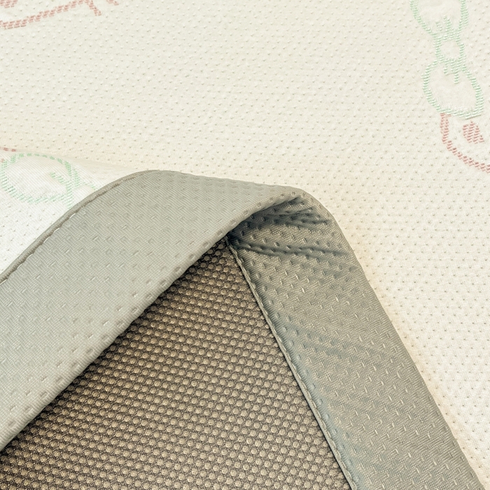 91家纺网 家纺一手货源 找家纺 川悦生活 2026新款PE凉感提花豆豆席平铺款三件套 爱心猫咪-茶青