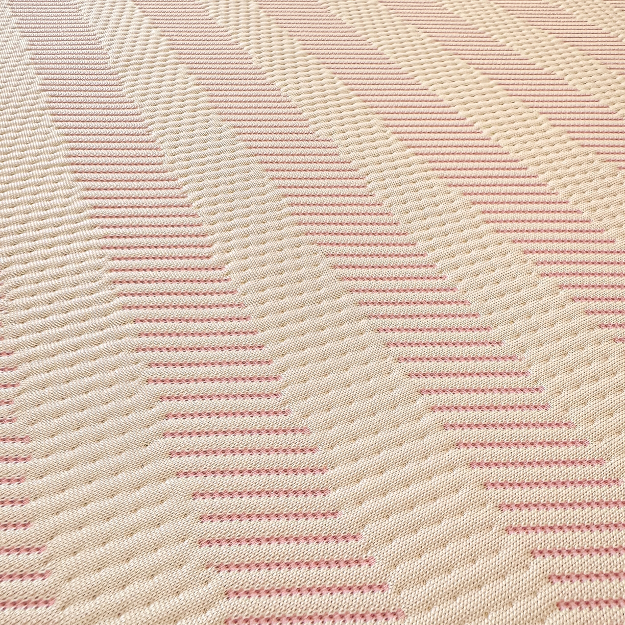 91家纺网 家纺一手货源 找家纺 川悦生活 2026新款PE凉感提花豆豆席平铺款三件套 甜心-奶粉