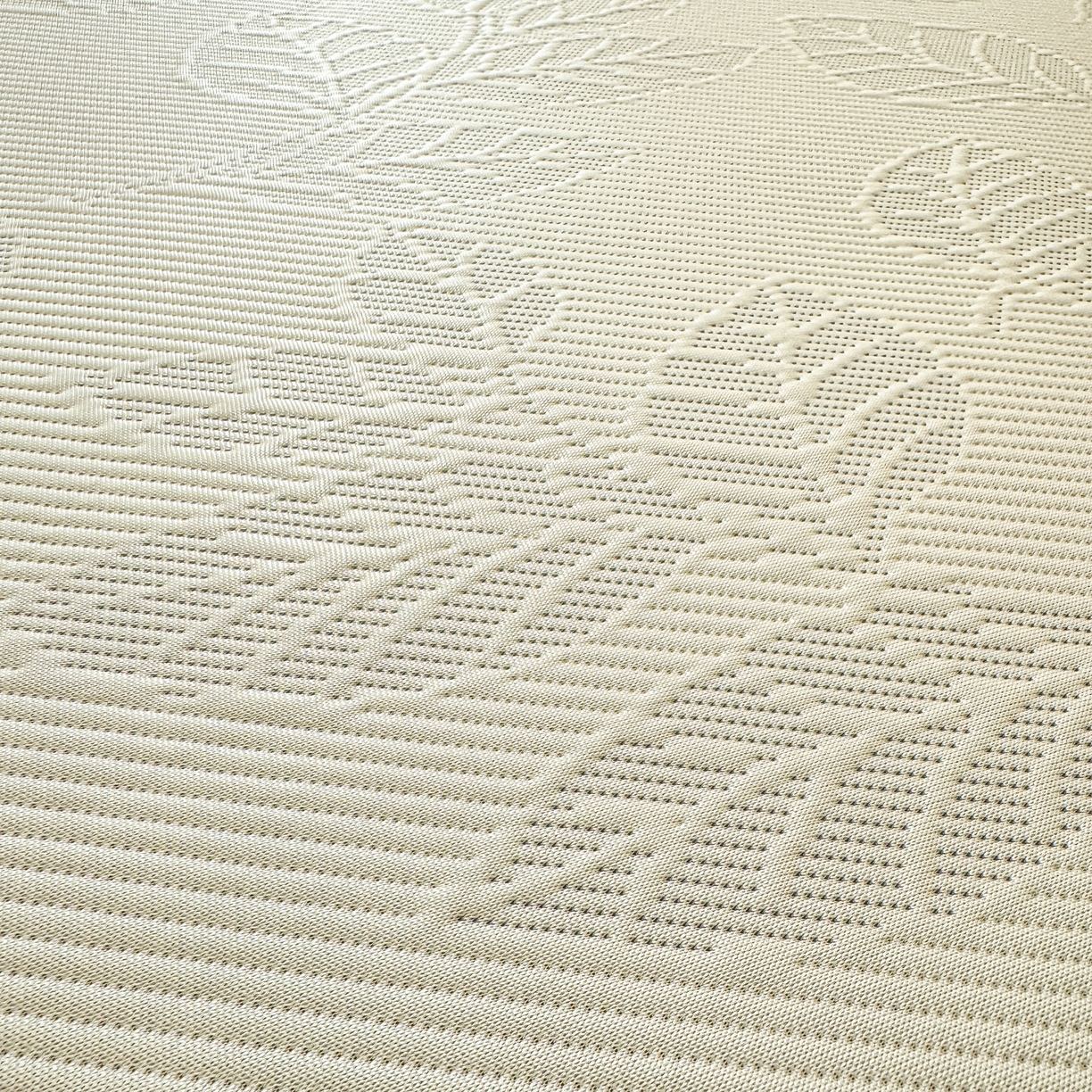 91家纺网 家纺一手货源 找家纺 川悦生活 2026新款PE凉感提花豆豆席平铺款三件套 月桂-月银