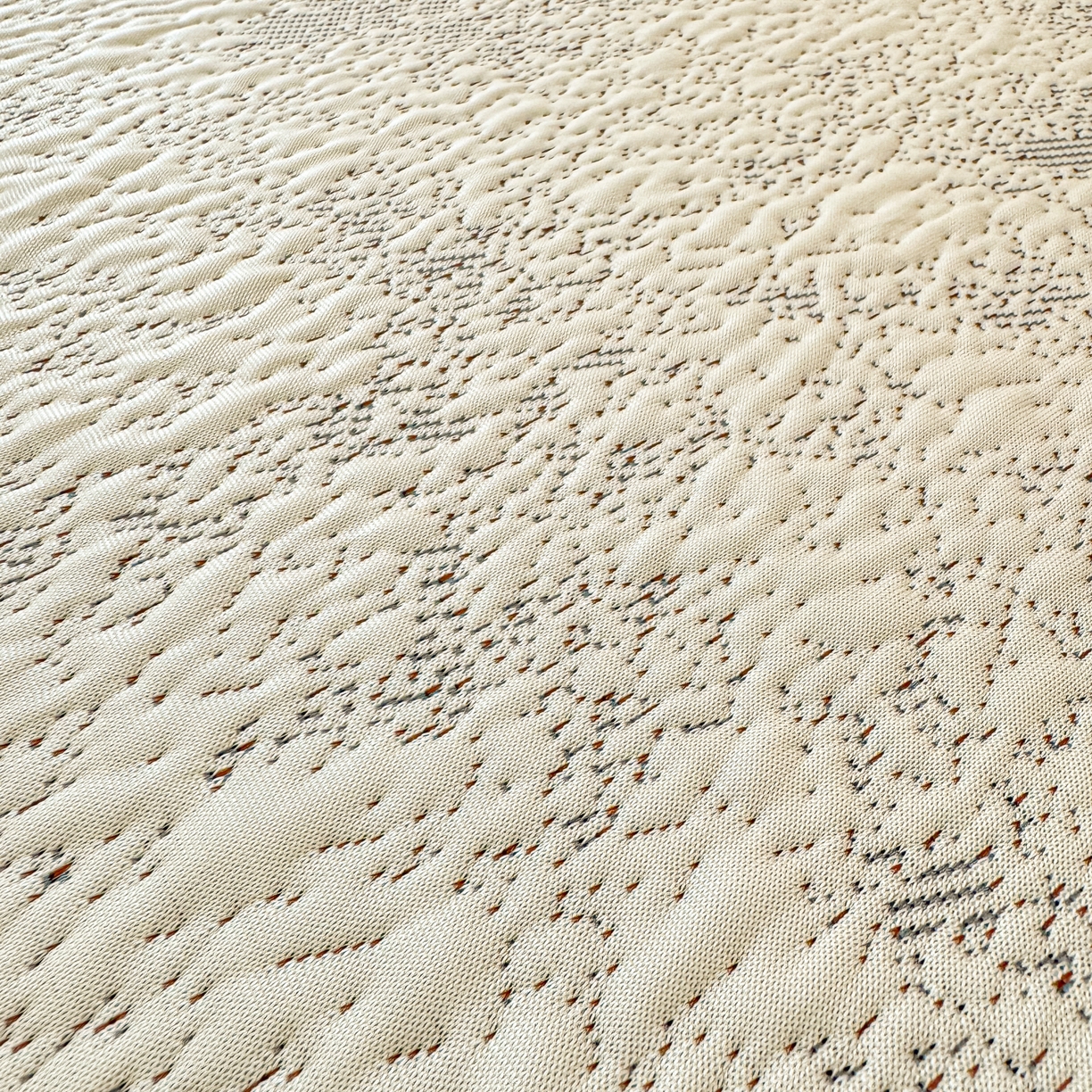 91家纺网 家纺一手货源 找家纺 川悦生活 2026新款PE凉感提花豆豆席平铺款三件套 尼尔-星灰