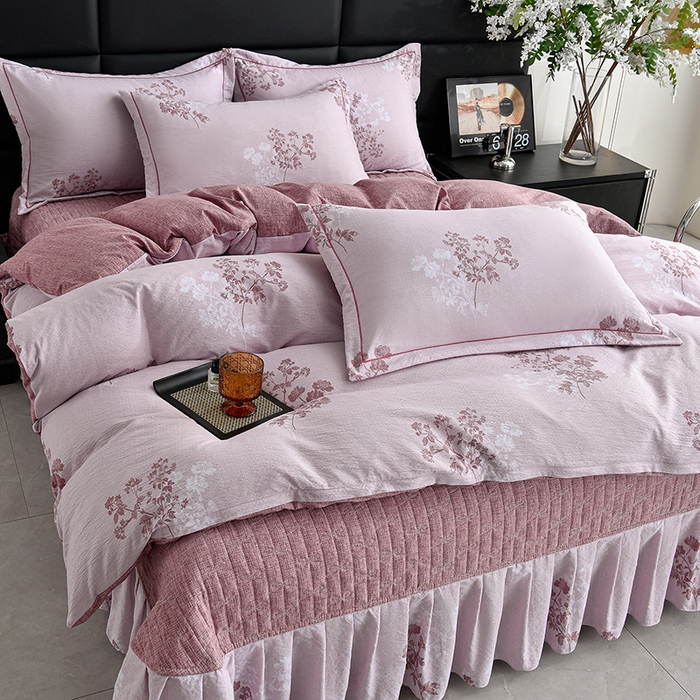 91家纺网 家纺一手货源 找家纺 （总）星窝 2026新款复古风仿麻床盖款四件套