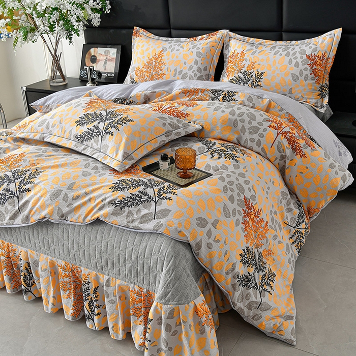 91家纺网 家纺一手货源 找家纺 （总）星窝 2026新款复古风仿麻床盖款四件套