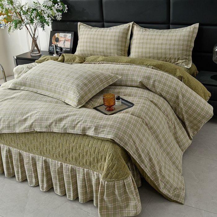 91家纺网 家纺一手货源 找家纺 （总）星窝 2026新款复古风仿麻床盖款四件套