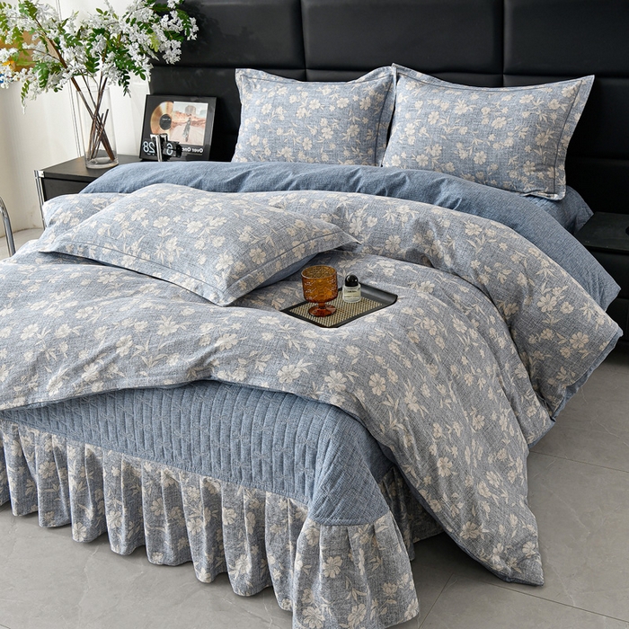 91家纺网 家纺一手货源 找家纺 （总）星窝 2026新款复古风仿麻床盖款四件套