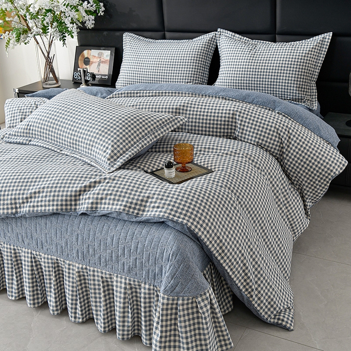 91家纺网 家纺一手货源 找家纺 （总）星窝 2026新款复古风仿麻床盖款四件套