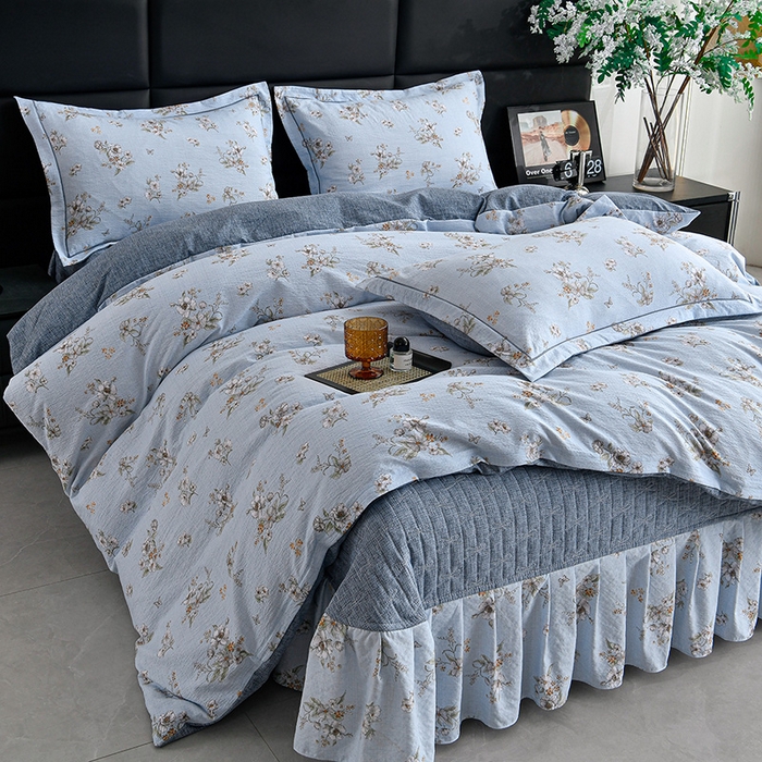 91家纺网 家纺一手货源 找家纺 （总）星窝 2026新款复古风仿麻床盖款四件套