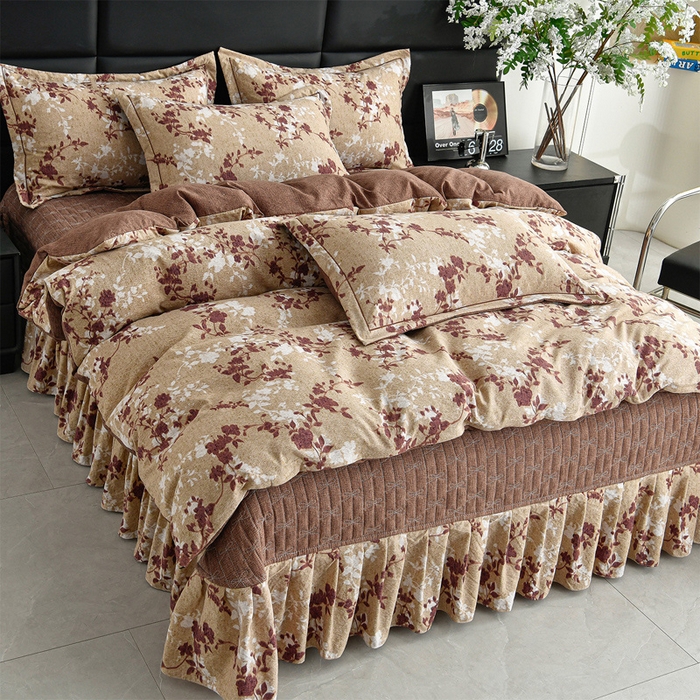 91家纺网 家纺一手货源 找家纺 （总）星窝 2026新款复古风仿麻床盖款四件套