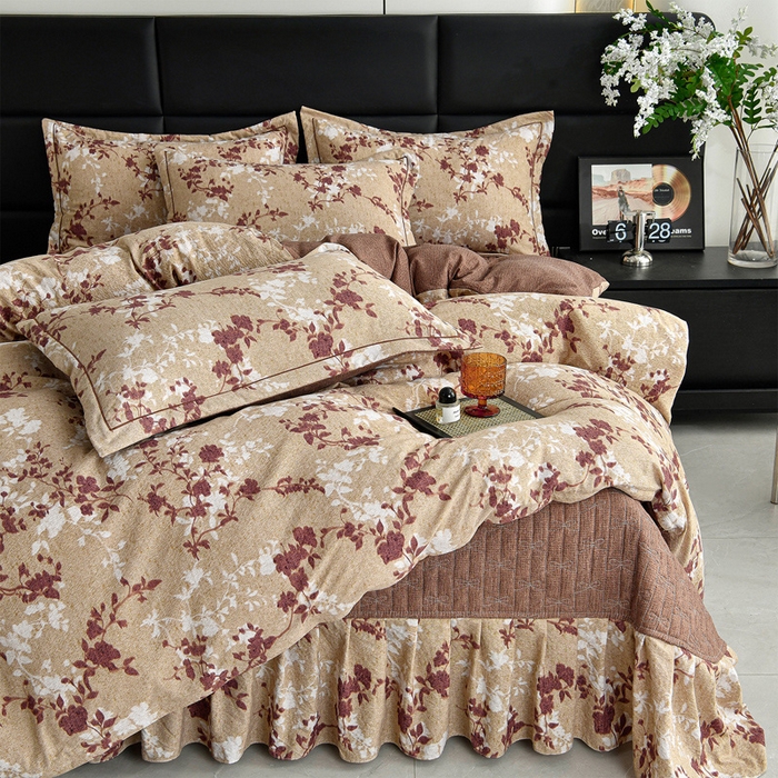 91家纺网 家纺一手货源 找家纺 （总）星窝 2026新款复古风仿麻床盖款四件套