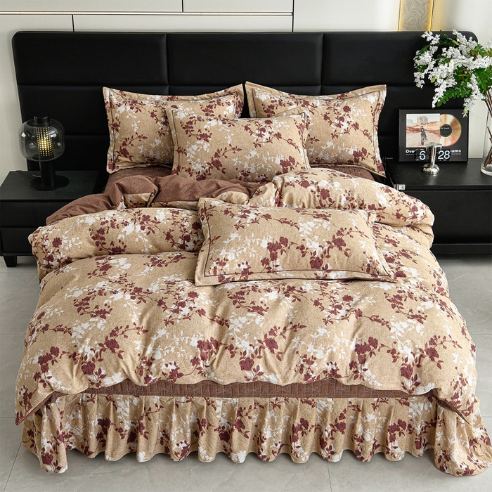 91家纺网 家纺一手货源 找家纺 （总）星窝 2026新款复古风仿麻床盖款四件套