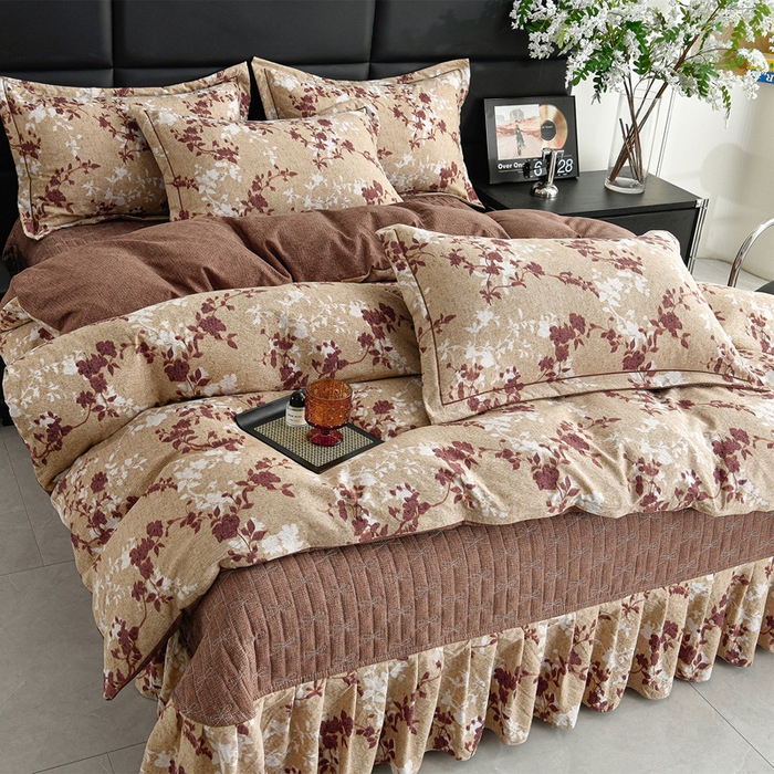 91家纺网 家纺一手货源 找家纺 （总）星窝 2026新款复古风仿麻床盖款四件套