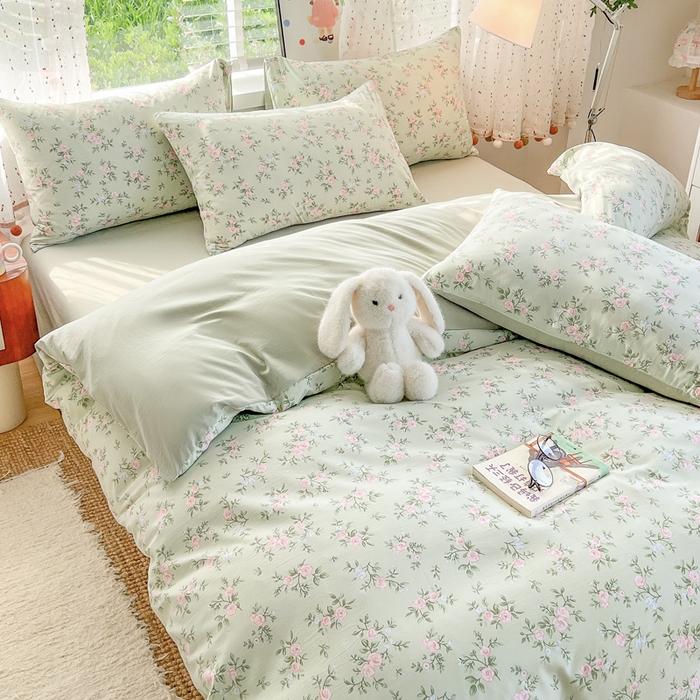 91家纺网 家纺一手货源 找家纺 简冠家纺 2026新款仿棉水洗棉四件套 绿野仙踪