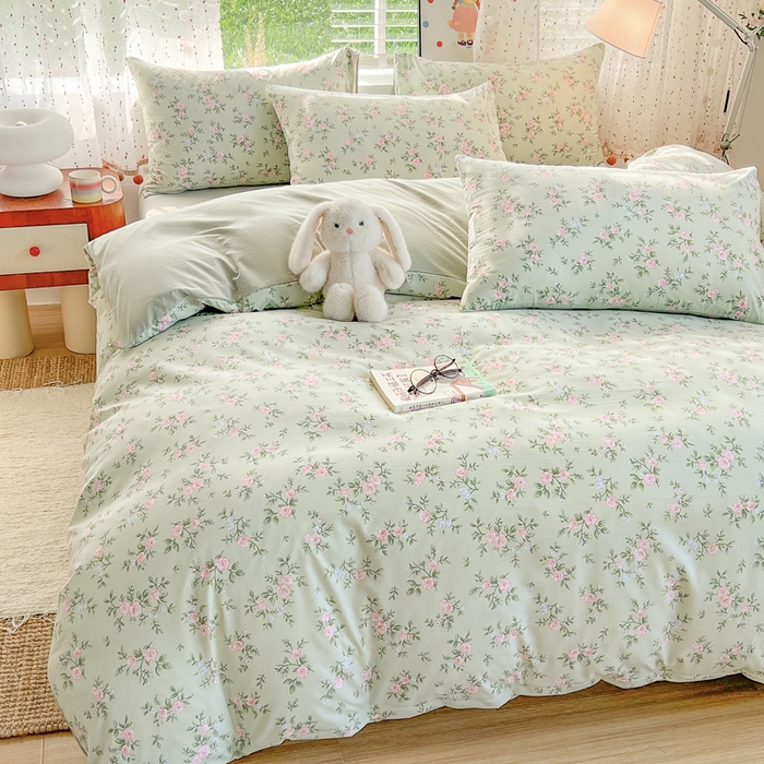 91家纺网 家纺一手货源 找家纺 简冠家纺 2026新款仿棉水洗棉四件套 绿野仙踪