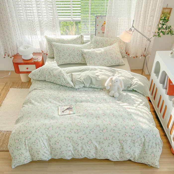 91家纺网 家纺一手货源 找家纺 简冠家纺 2026新款仿棉水洗棉四件套 绿野仙踪