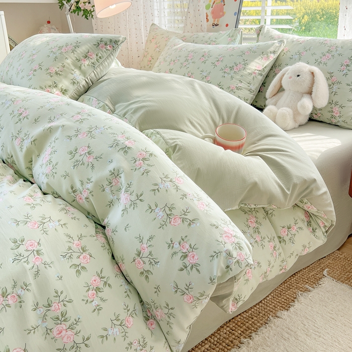 91家纺网 家纺一手货源 找家纺 简冠家纺 2026新款仿棉水洗棉四件套 绿野仙踪