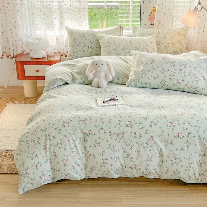 91家纺网 家纺一手货源 找家纺 简冠家纺 2026新款仿棉水洗棉四件套 绿野仙踪