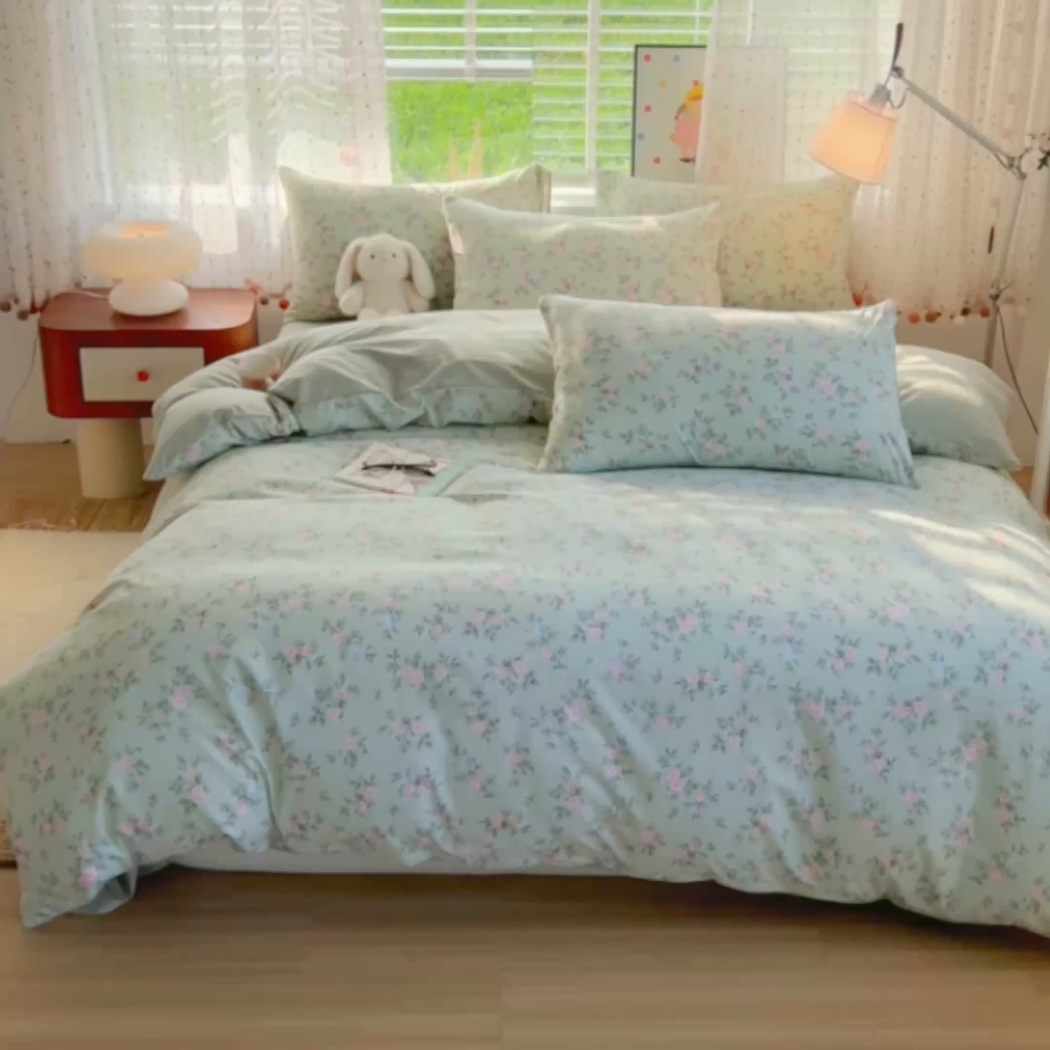 91家纺网 家纺一手货源 找家纺 简冠家纺 2026新款仿棉水洗棉四件套 绿野仙踪