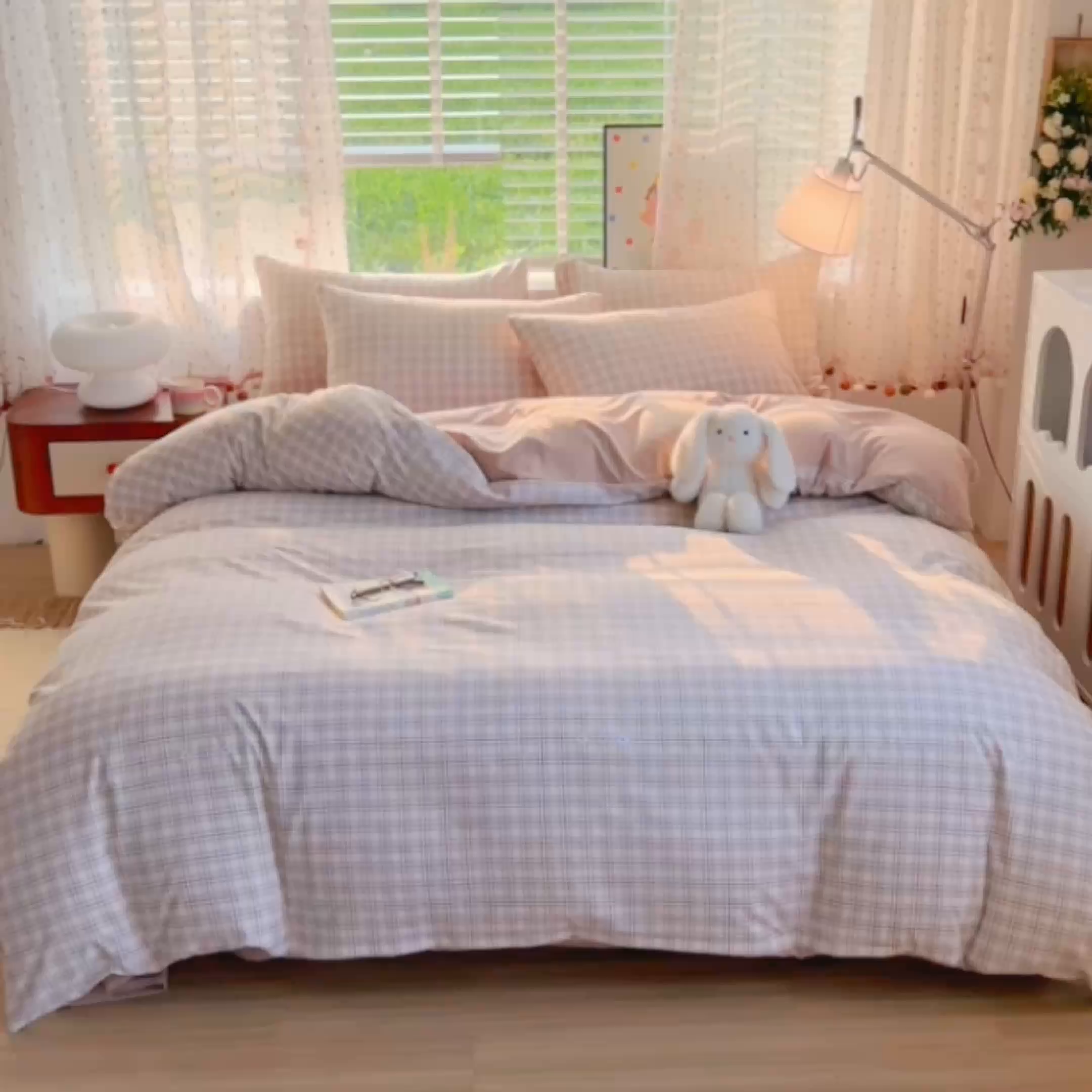 91家纺网 家纺一手货源 找家纺 简冠家纺 2026新款仿棉水洗棉四件套 可达