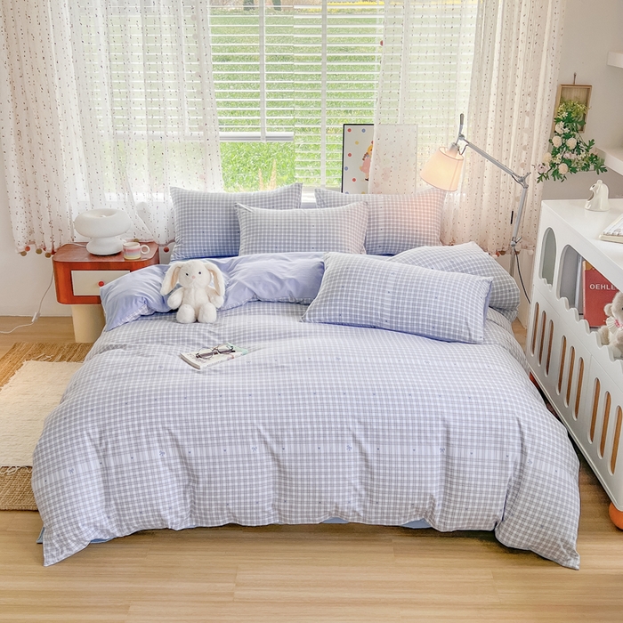 简冠家纺 2026新款仿棉水洗棉四件套 心海