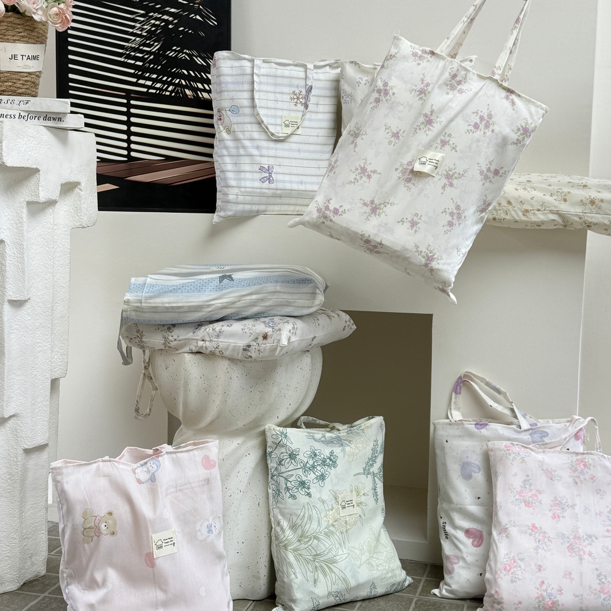 91家纺网 家纺一手货源 找家纺 美丽坊 2026新款跨境外贸爆款高支数高密度全棉纯棉四件套 暮紫流云