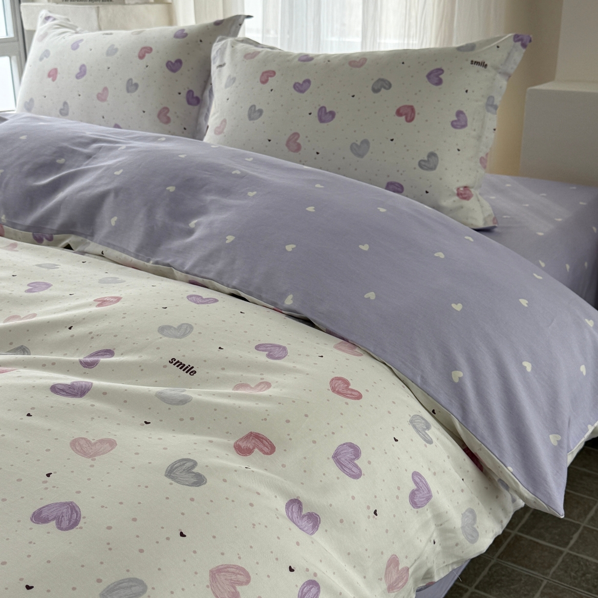 91家纺网 家纺一手货源 找家纺 美丽坊 2026新款跨境外贸爆款高支数高密度全棉纯棉四件套 私藏浪漫