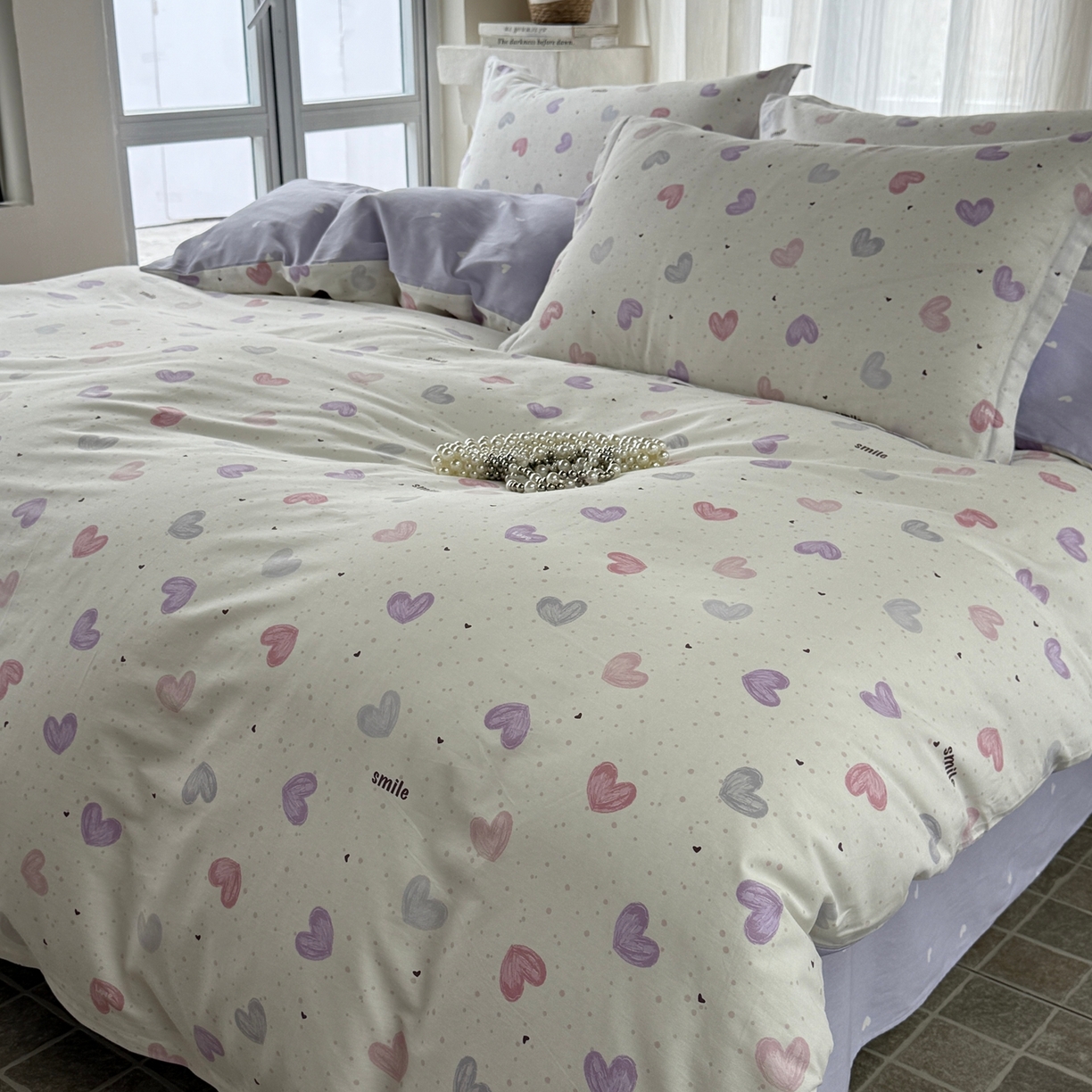 91家纺网 家纺一手货源 找家纺 美丽坊 2026新款跨境外贸爆款高支数高密度全棉纯棉四件套 私藏浪漫