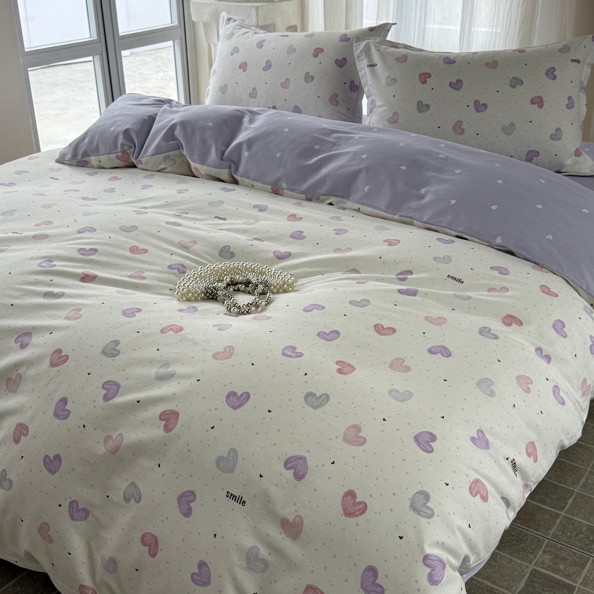 91家纺网 家纺一手货源 找家纺 美丽坊 2026新款跨境外贸爆款高支数高密度全棉纯棉四件套 私藏浪漫