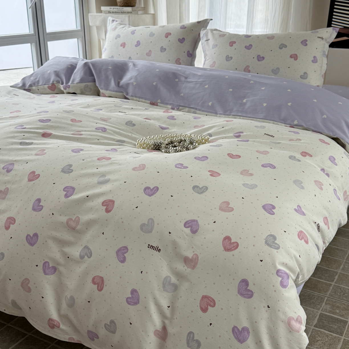 91家纺网 家纺一手货源 找家纺 美丽坊 2026新款跨境外贸爆款高支数高密度全棉纯棉四件套 私藏浪漫