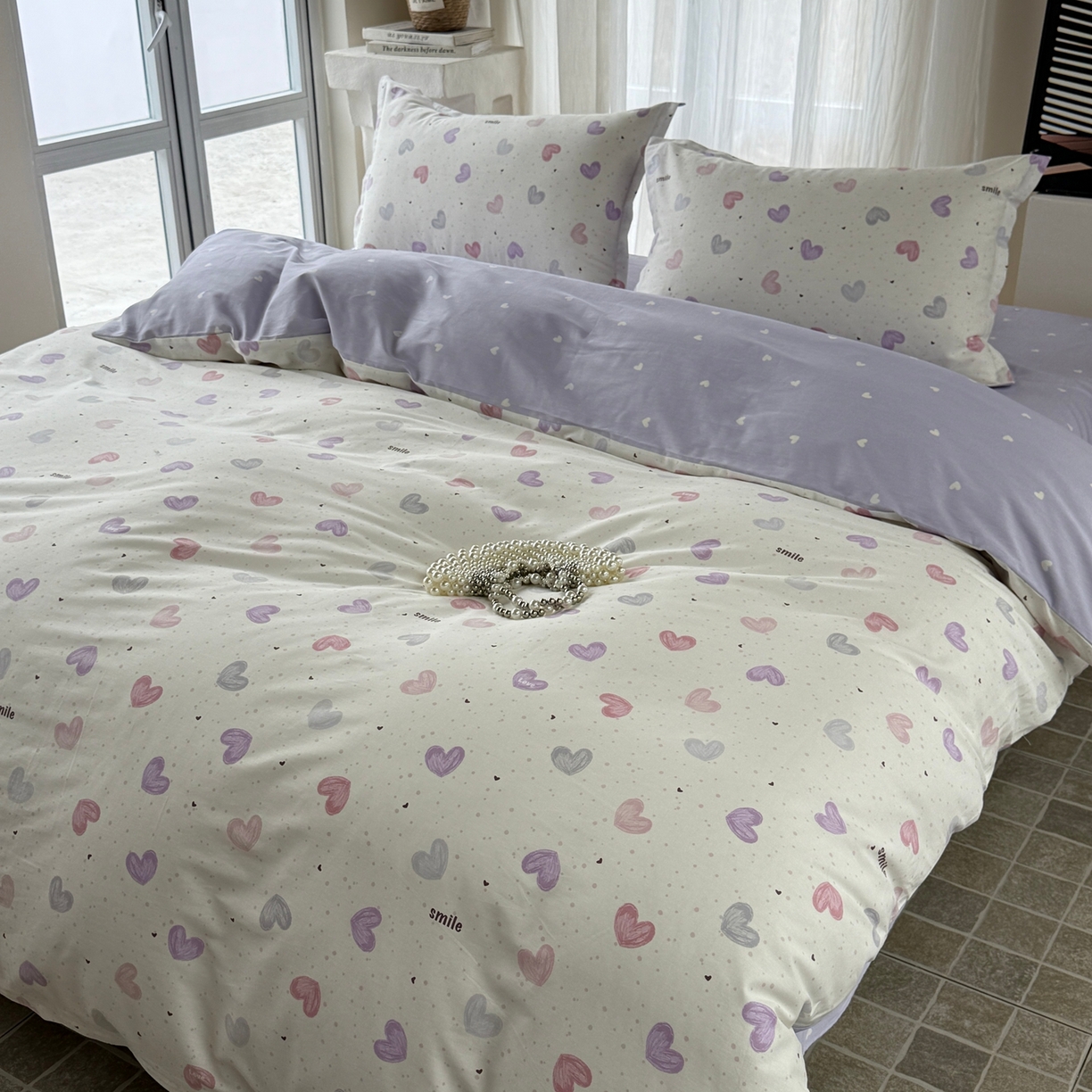 91家纺网 家纺一手货源 找家纺 美丽坊 2026新款跨境外贸爆款高支数高密度全棉纯棉四件套 私藏浪漫