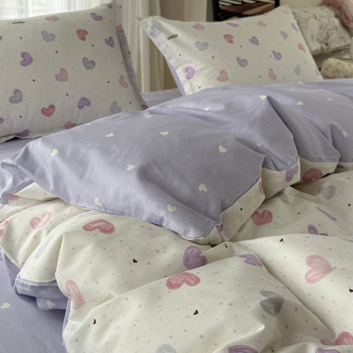 91家纺网 家纺一手货源 找家纺 美丽坊 2026新款跨境外贸爆款高支数高密度全棉纯棉四件套 私藏浪漫