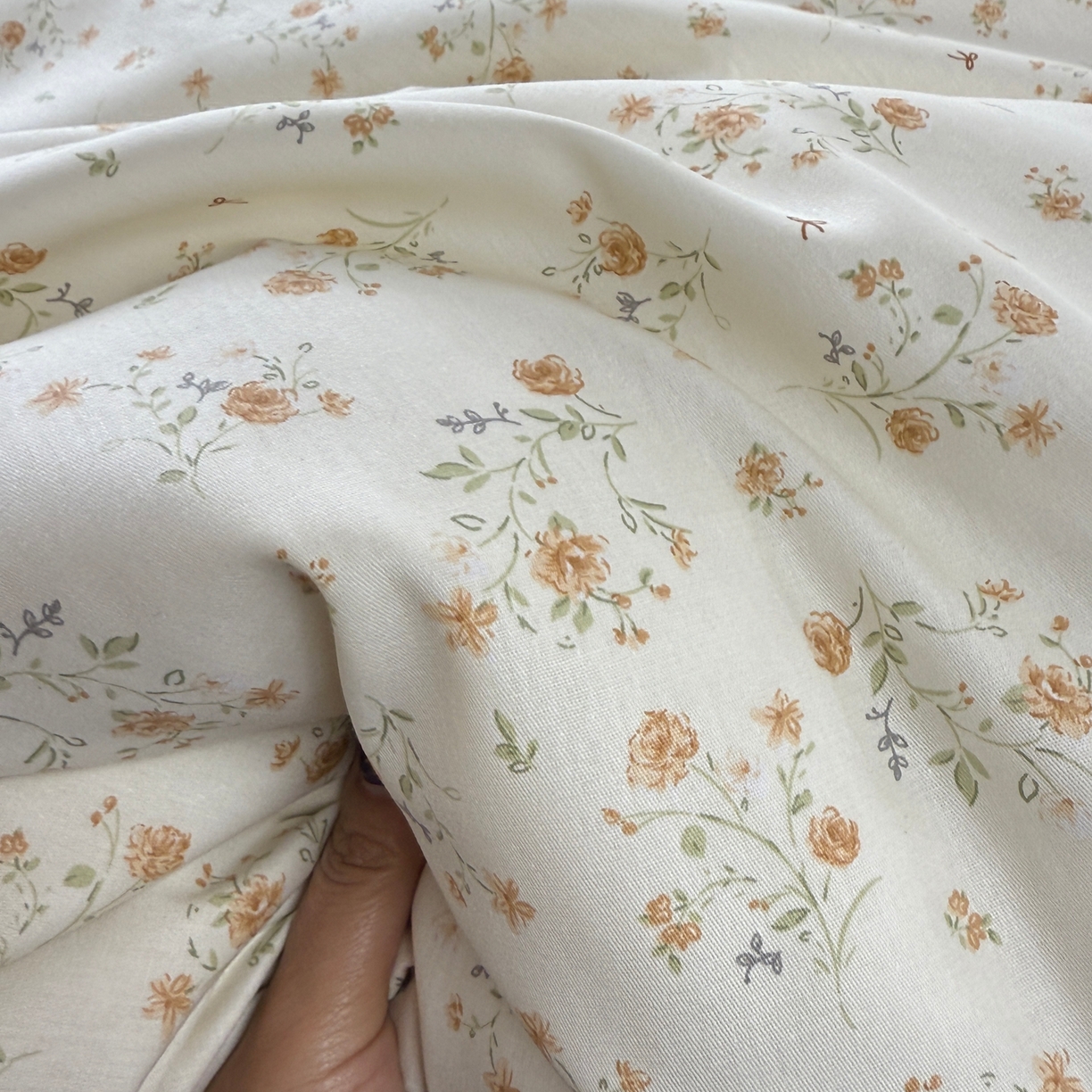 91家纺网 家纺一手货源 找家纺 美丽坊 2026新款跨境外贸爆款高支数高密度全棉纯棉四件套 微风花园