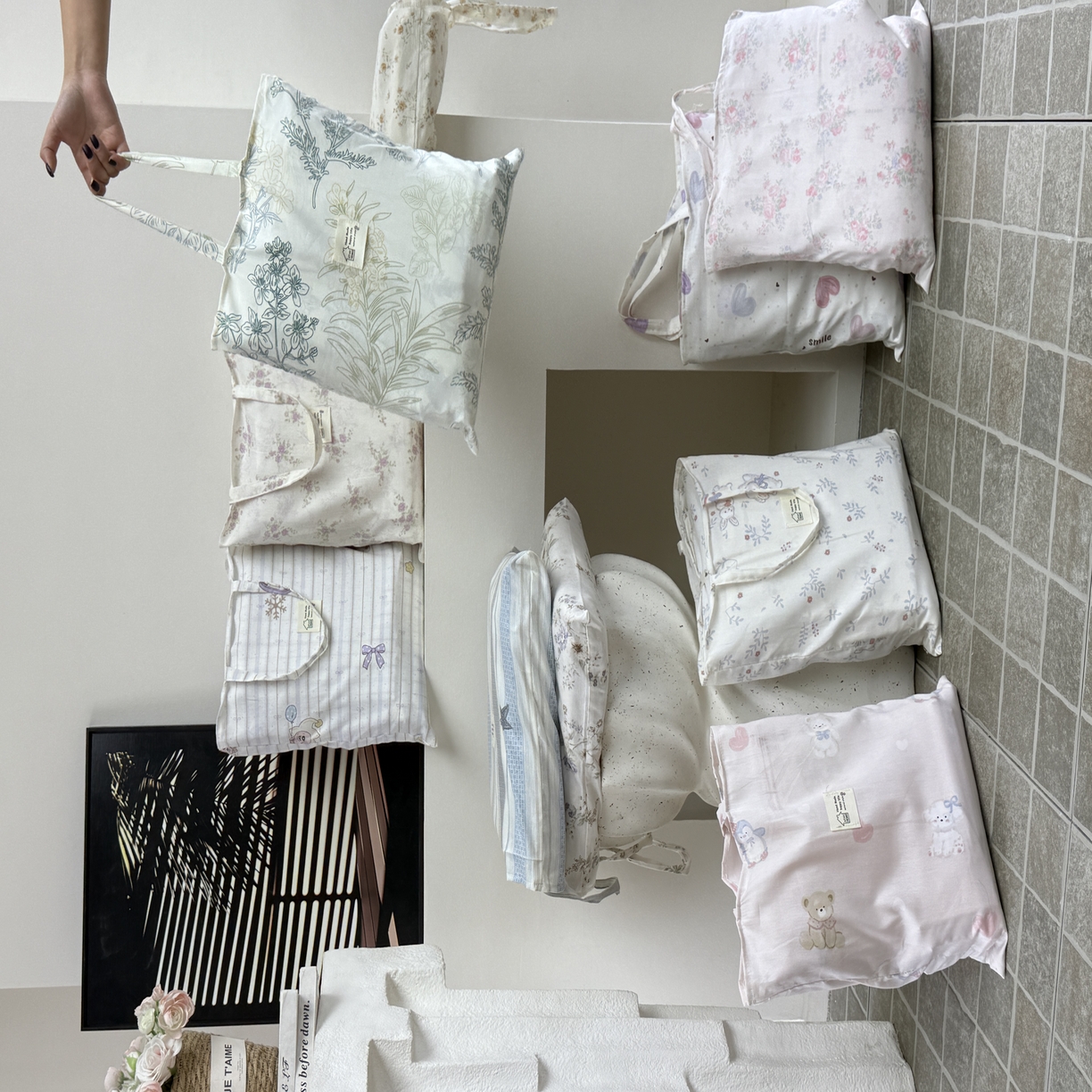 91家纺网 家纺一手货源 找家纺 美丽坊 2026新款跨境外贸爆款高支数高密度全棉纯棉四件套 在林间