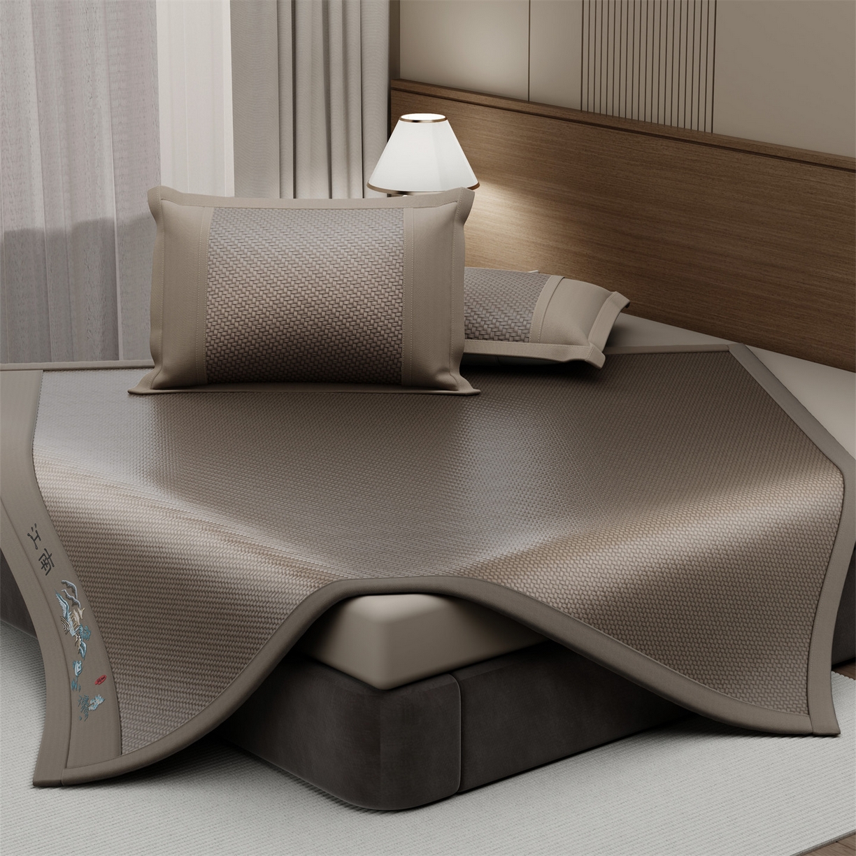 91家纺网 家纺一手货源 找家纺 （总）鑫姿席业 2026春夏新款江南-PE凉感席凉席席子