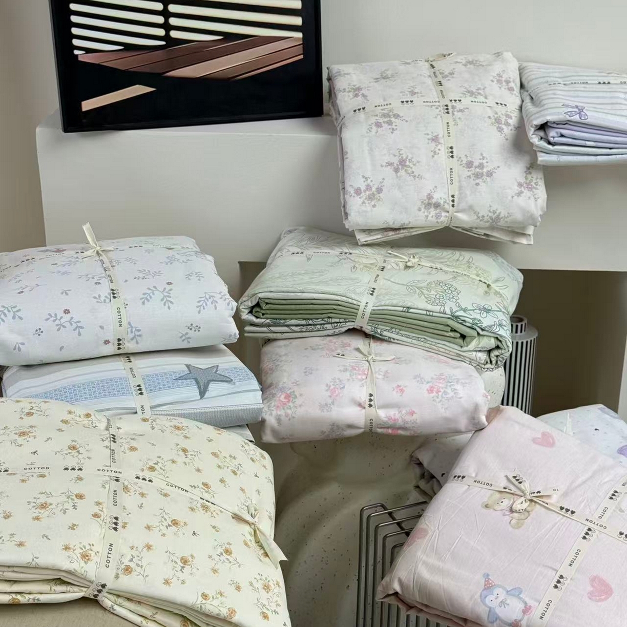 美丽坊 2026新款跨境外贸爆款高支数高密度全棉纯棉四件套 组合图仅供展示不可下单