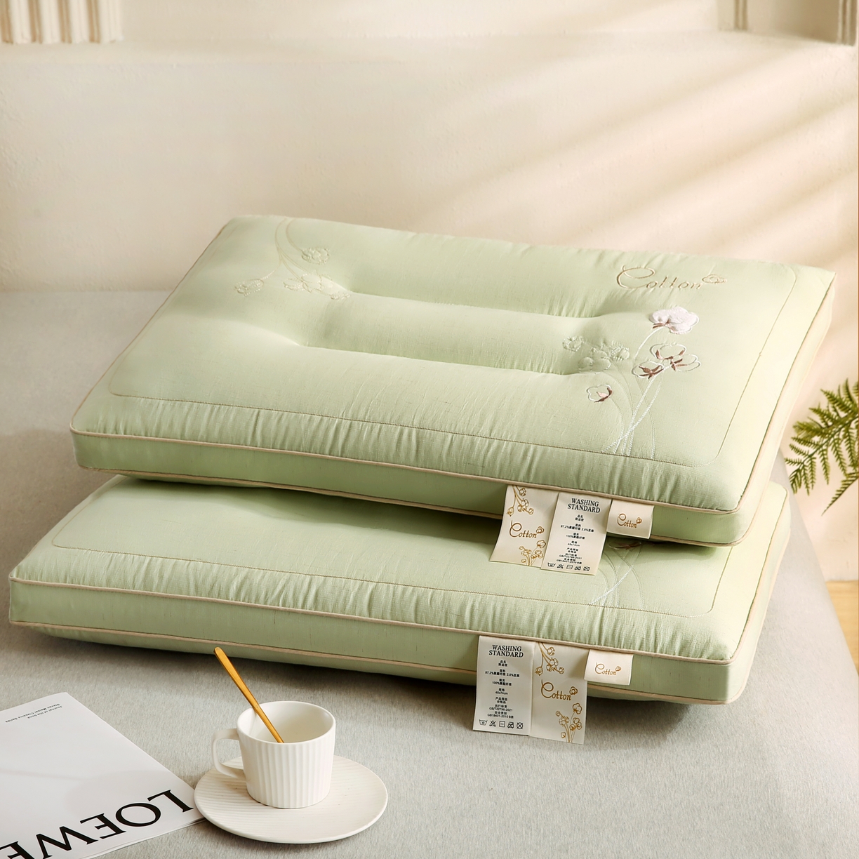 91家纺网 家纺一手货源 找家纺 （总）轩琪家纺 2026新款枕芯麻系列-橘夏1