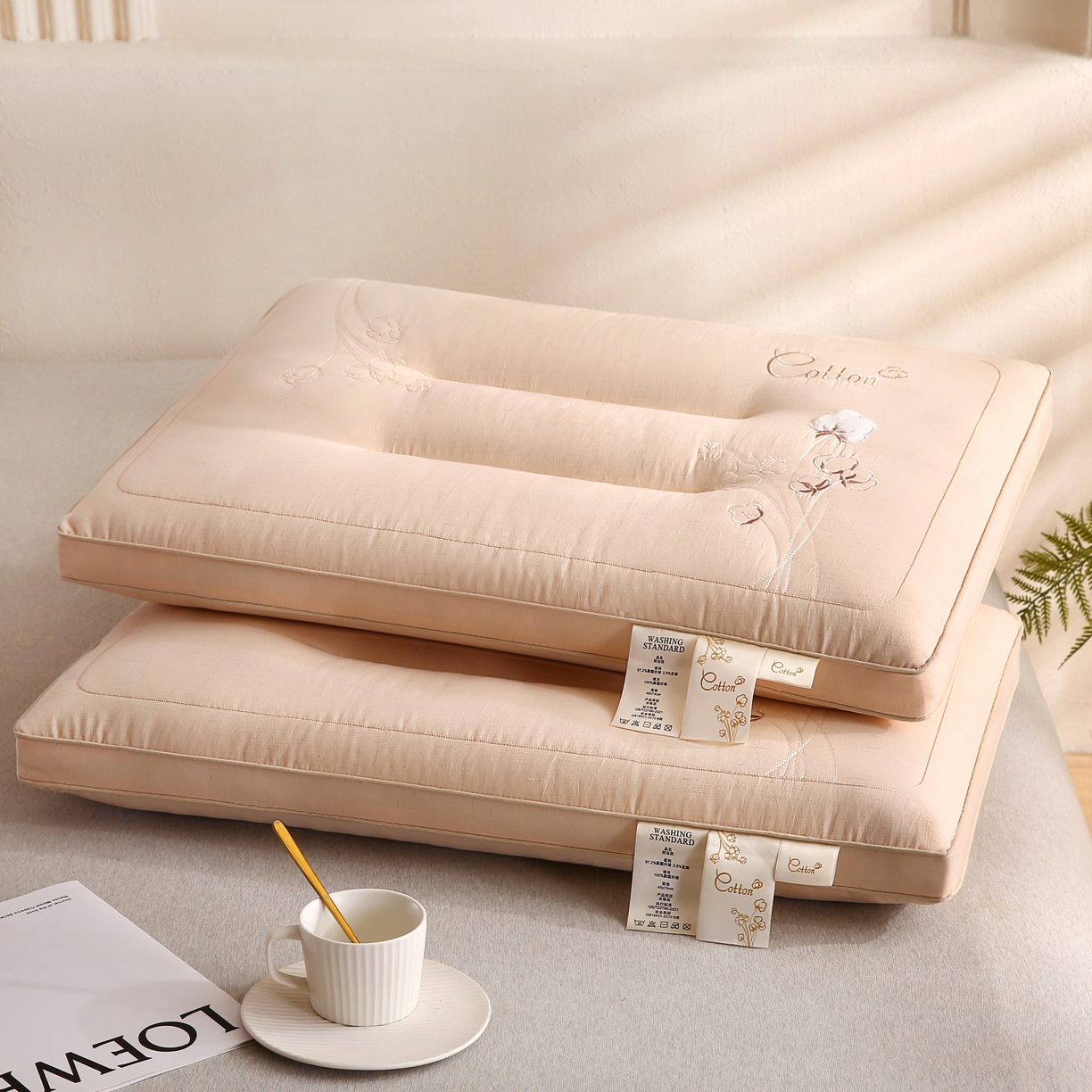 91家纺网 家纺一手货源 找家纺 （总）轩琪家纺 2026新款枕芯麻系列-橘夏1