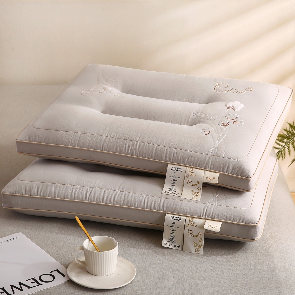 91家纺网 家纺一手货源 找家纺 （总）轩琪家纺 2026新款枕芯麻系列-橘夏1