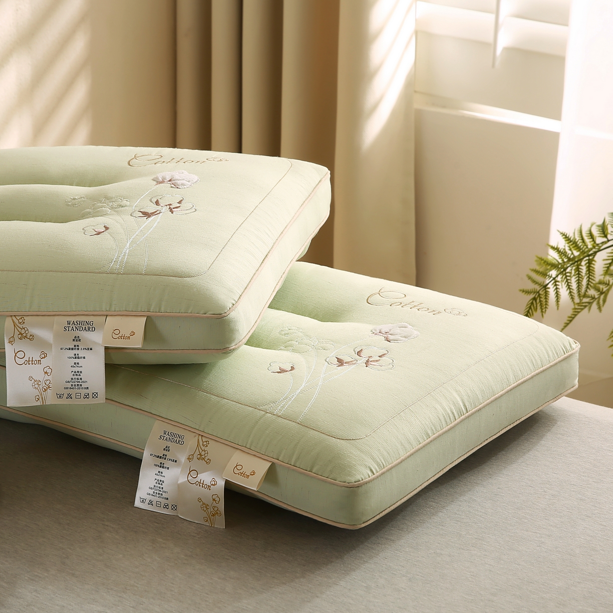 91家纺网 家纺一手货源 找家纺 （总）轩琪家纺 2026新款枕芯麻系列-橘夏1