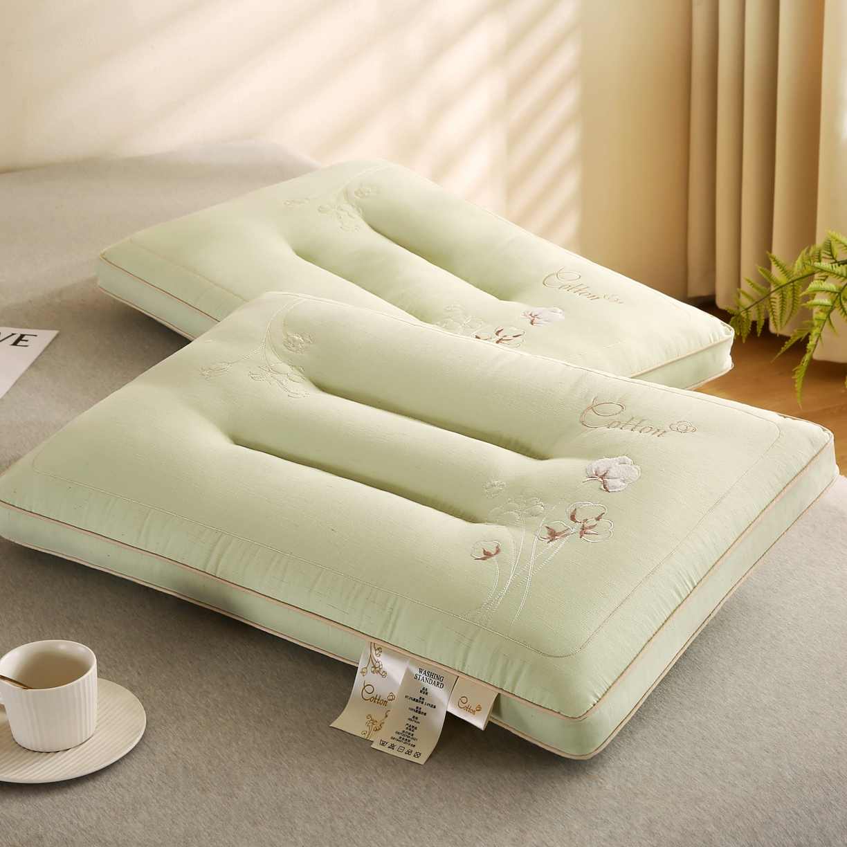 91家纺网 家纺一手货源 找家纺 （总）轩琪家纺 2026新款枕芯麻系列-橘夏1