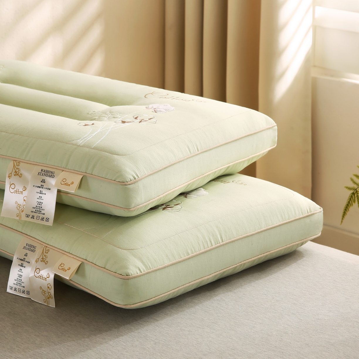 91家纺网 家纺一手货源 找家纺 （总）轩琪家纺 2026新款枕芯麻系列-橘夏1