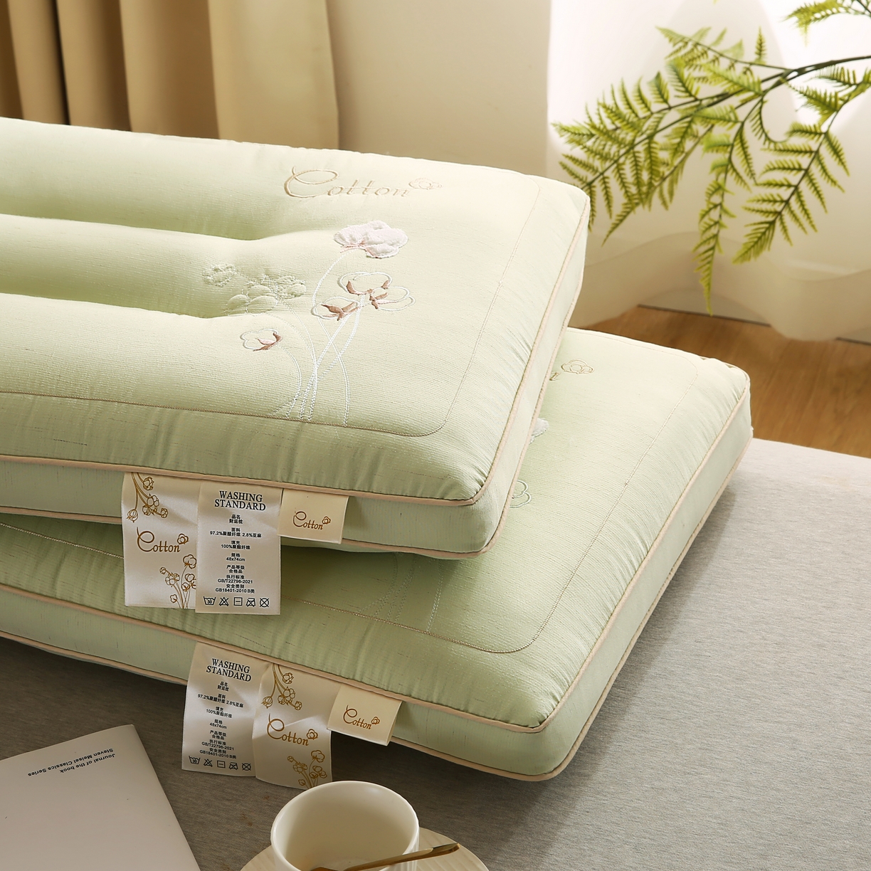 91家纺网 家纺一手货源 找家纺 （总）轩琪家纺 2026新款枕芯麻系列-橘夏1